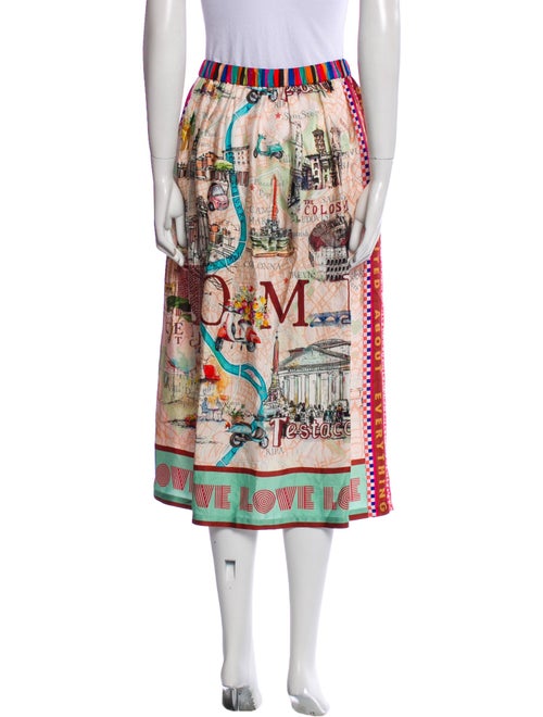 Me369 Printed Midi Length Skirt