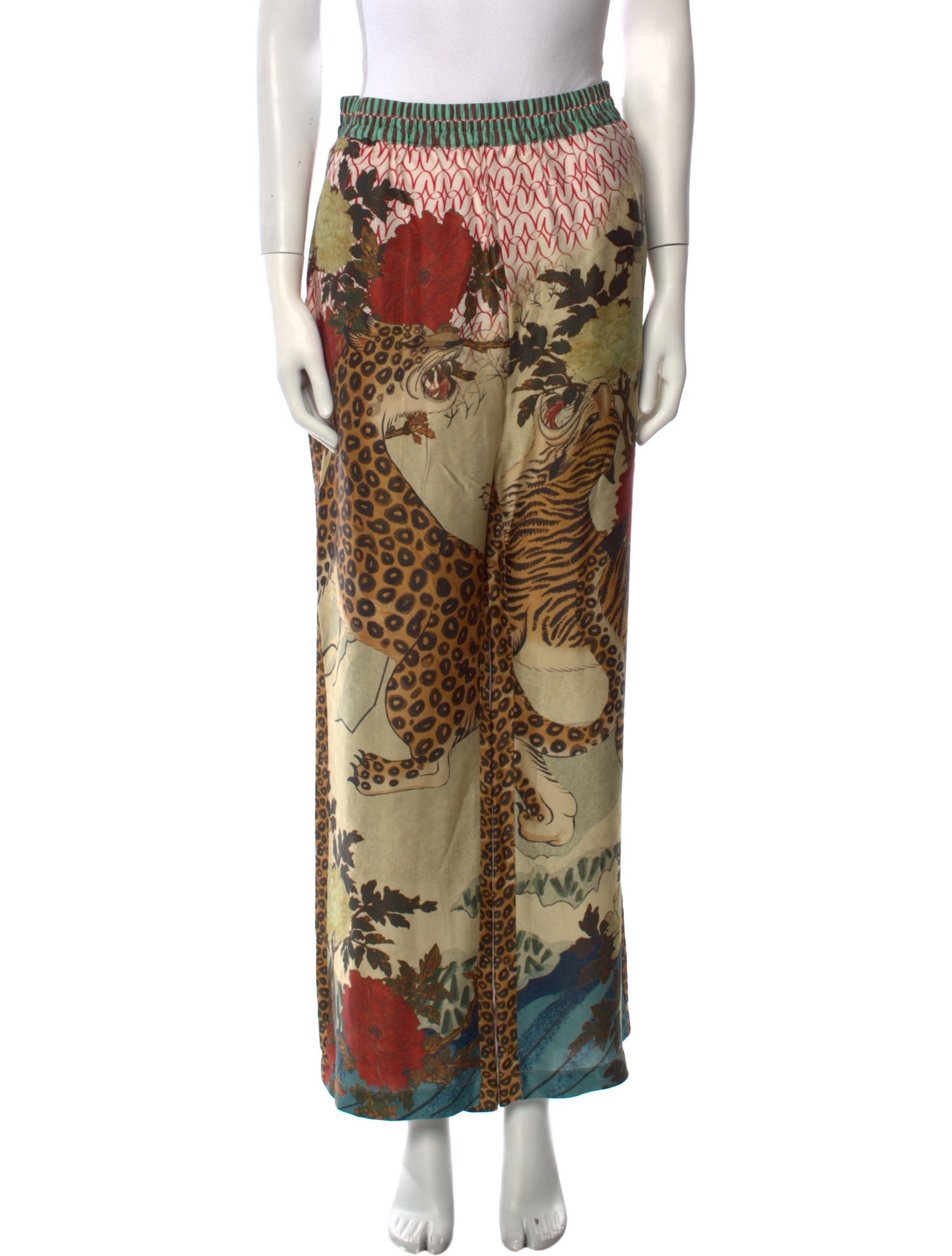 Me369 Printed Wide Leg Pants