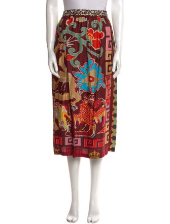 Me369 Printed Midi Length Skirt