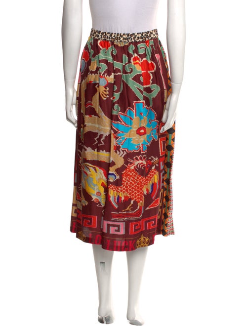 Me369 Printed Midi Length Skirt
