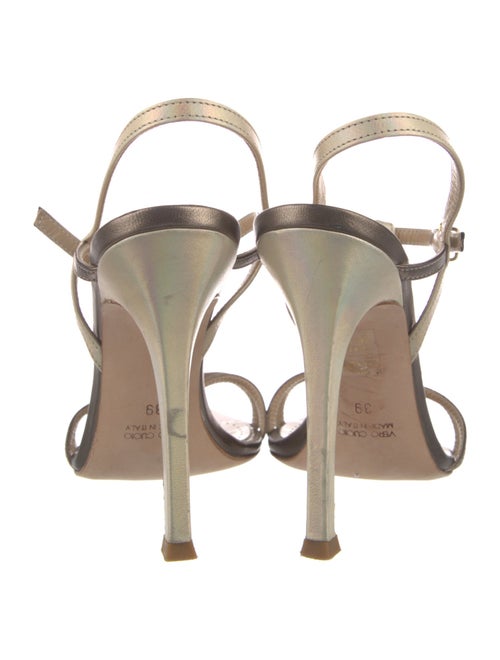 Marc Ellis Leather Animal Print T-Strap Sandals