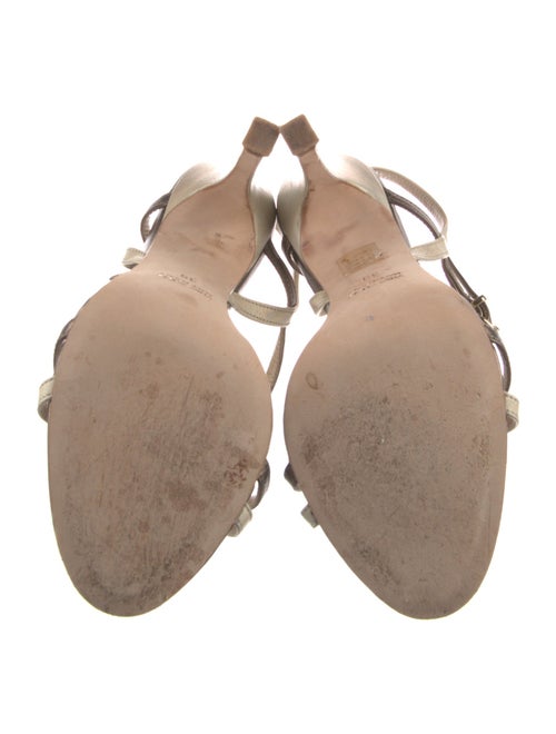 Marc Ellis Leather Animal Print T-Strap Sandals