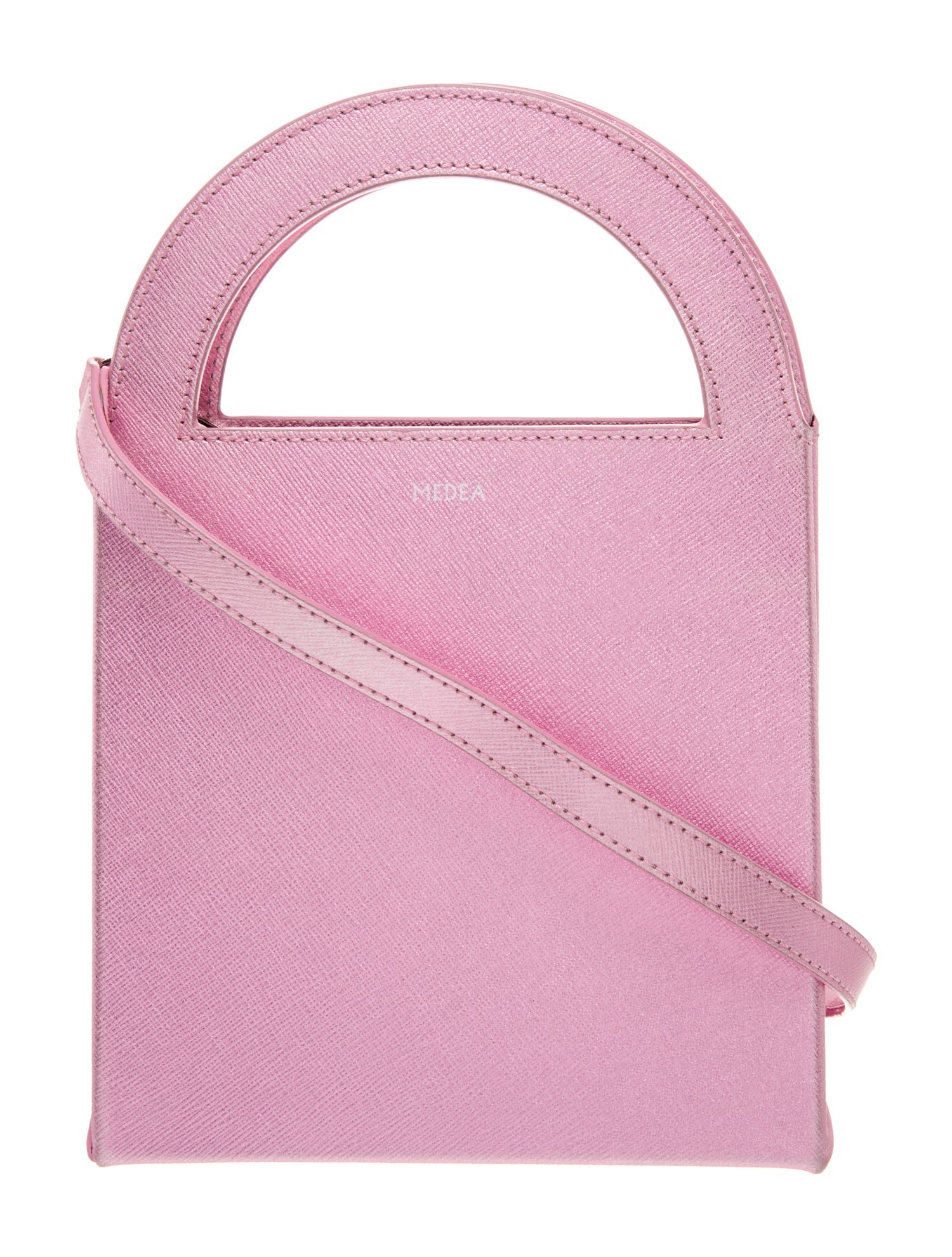 Medea Saffiano Leather Top Handle Bag