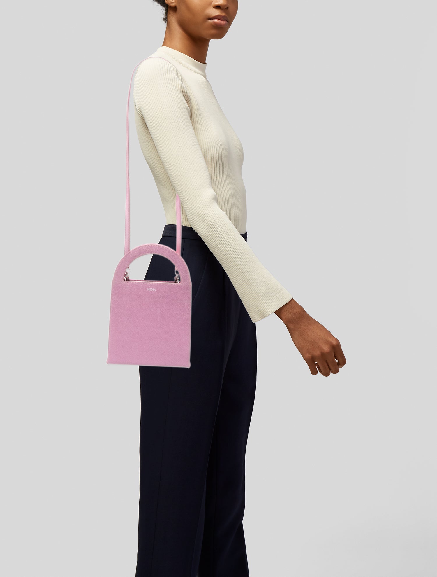 Medea Saffiano Leather Top Handle Bag