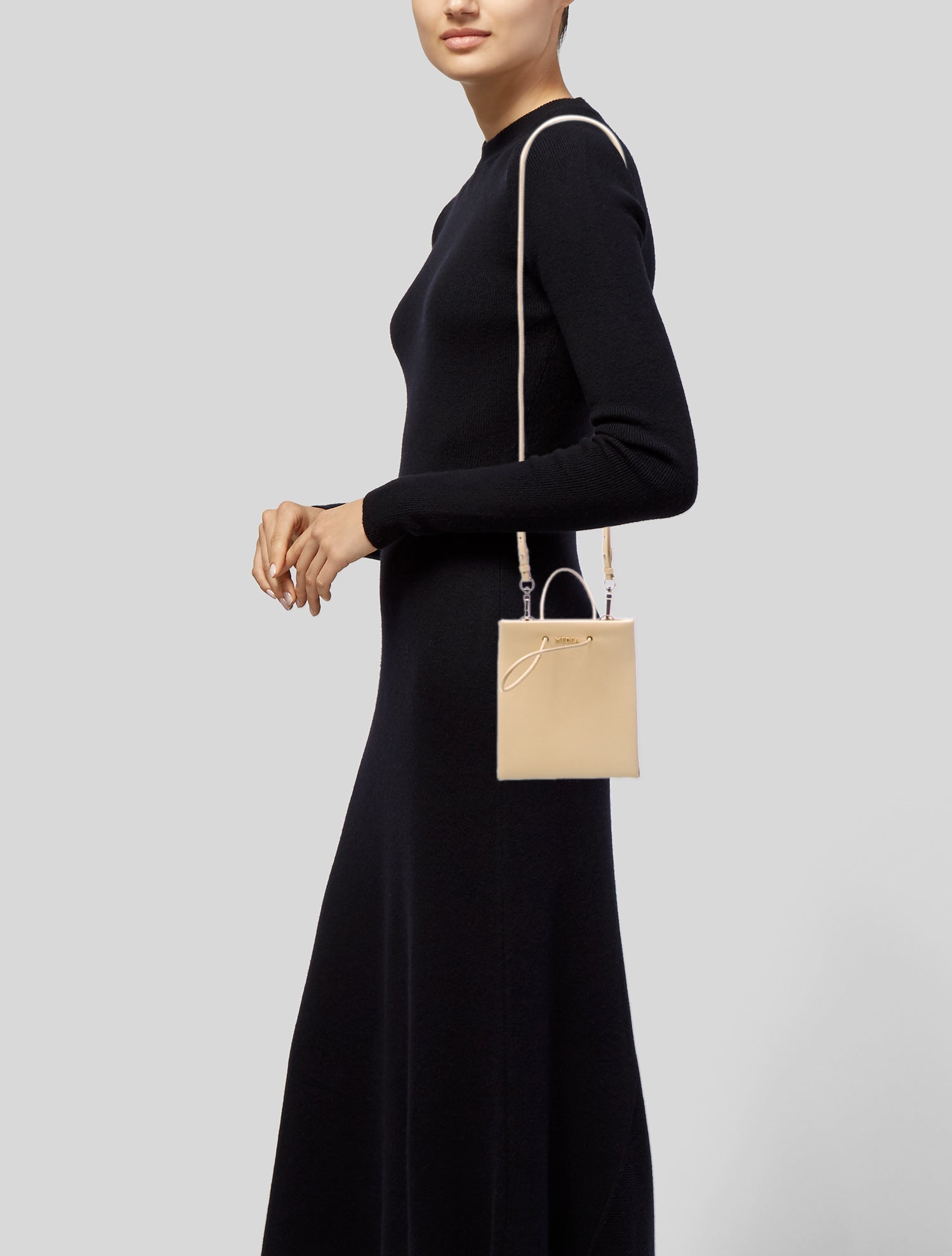 Medea Leather Top Handle Bag