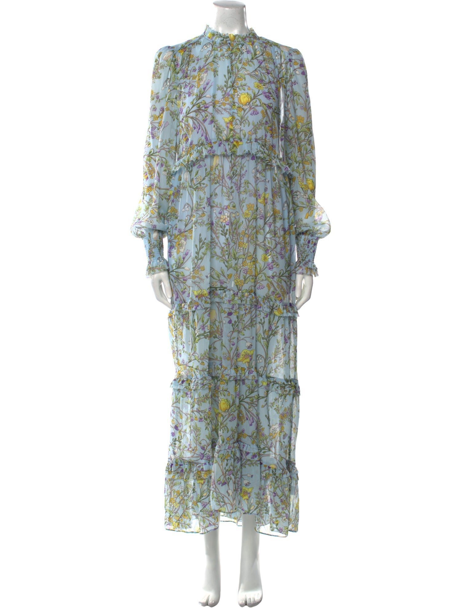 ME+EM Floral Print Long Dress