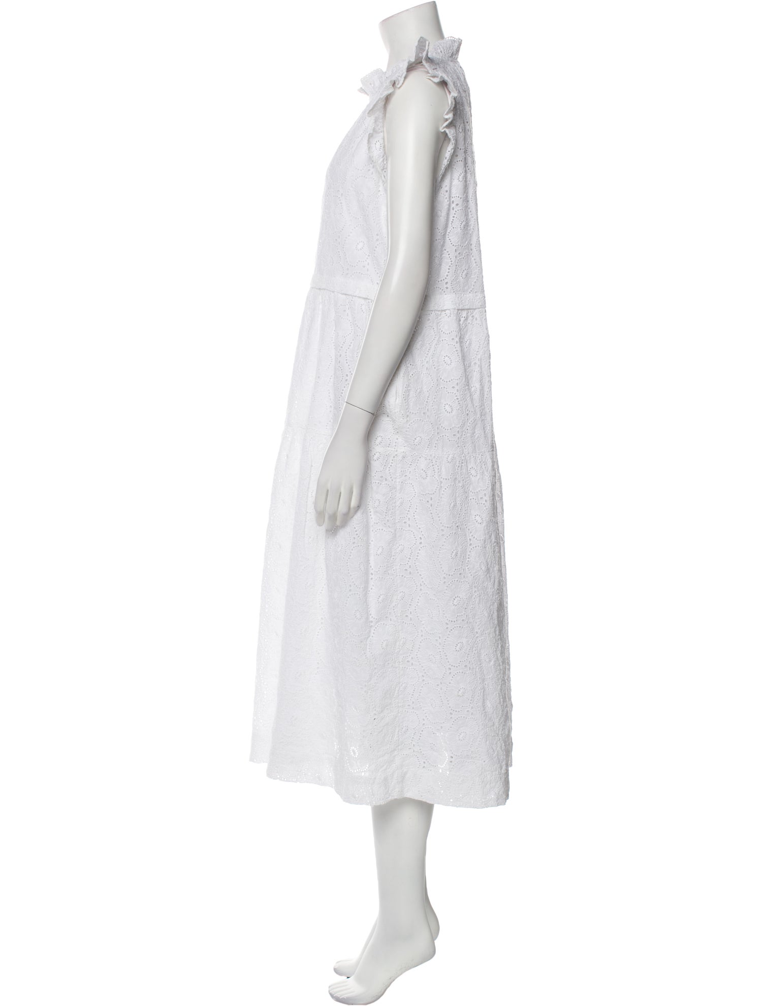 ME+EM Floral Print Midi Length Dress