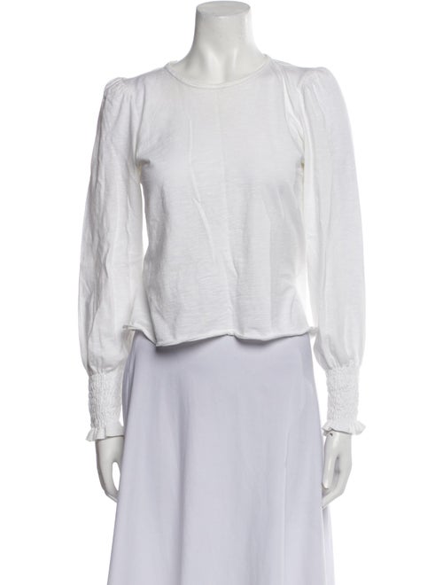 ME+EM Crew Neck Long Sleeve Crop Top