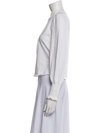 ME+EM Crew Neck Long Sleeve Crop Top