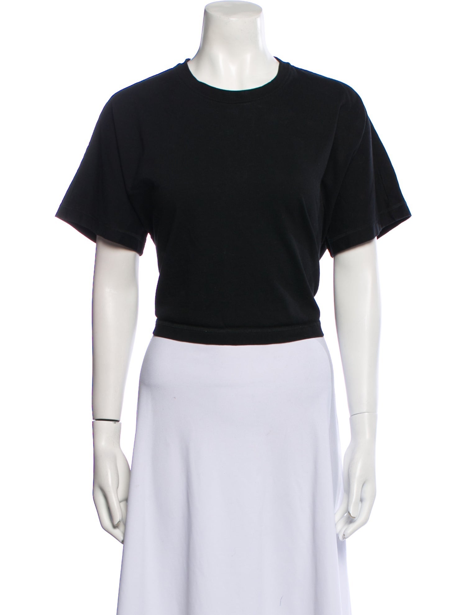 ME+EM Crew Neck Short Sleeve Crop Top