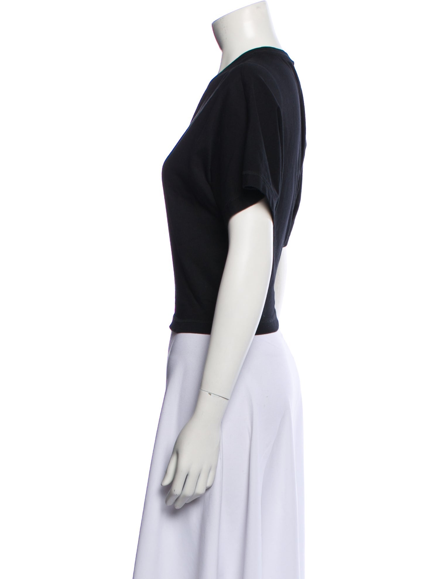 ME+EM Crew Neck Short Sleeve Crop Top