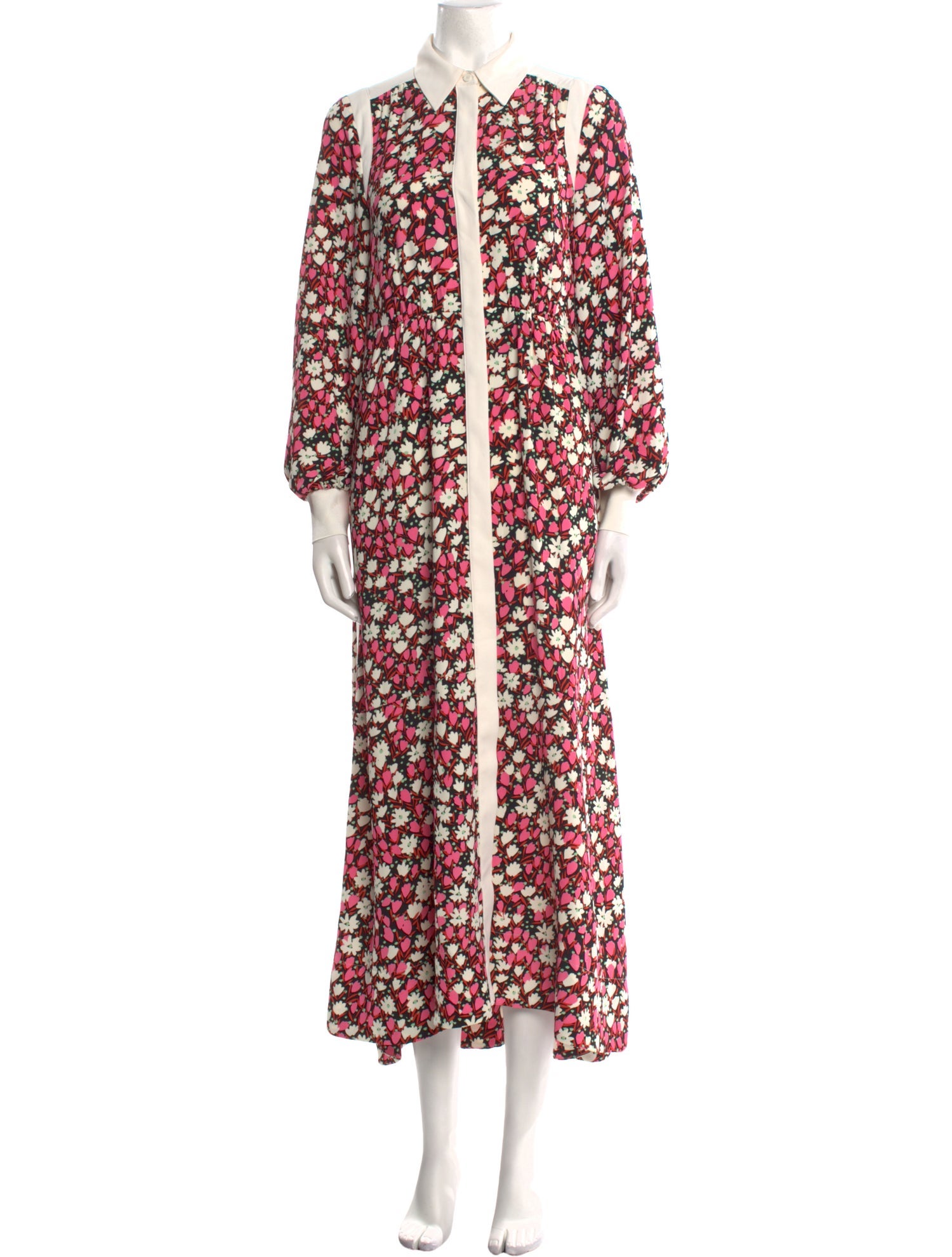 ME+EM Floral Print Long Dress