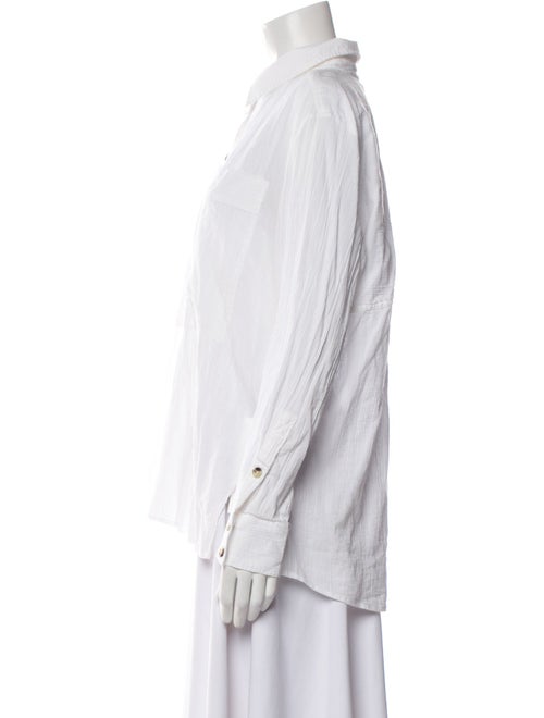 ME+EM Long Sleeve Button-Up Top