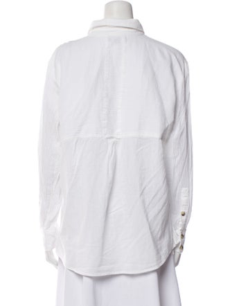 ME+EM Long Sleeve Button-Up Top