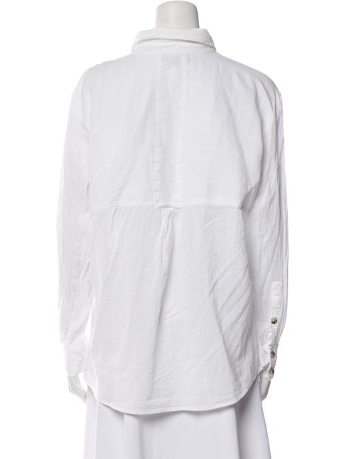 ME+EM Long Sleeve Button-Up Top