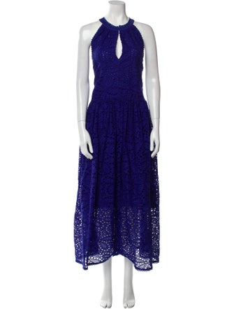 ME+EM Lace Pattern Long Dress