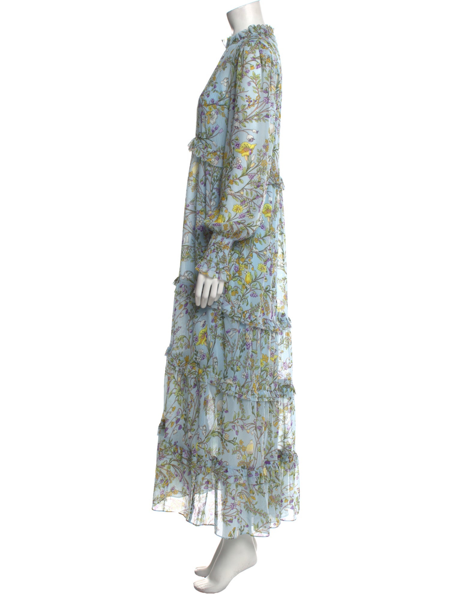 ME+EM Floral Print Long Dress