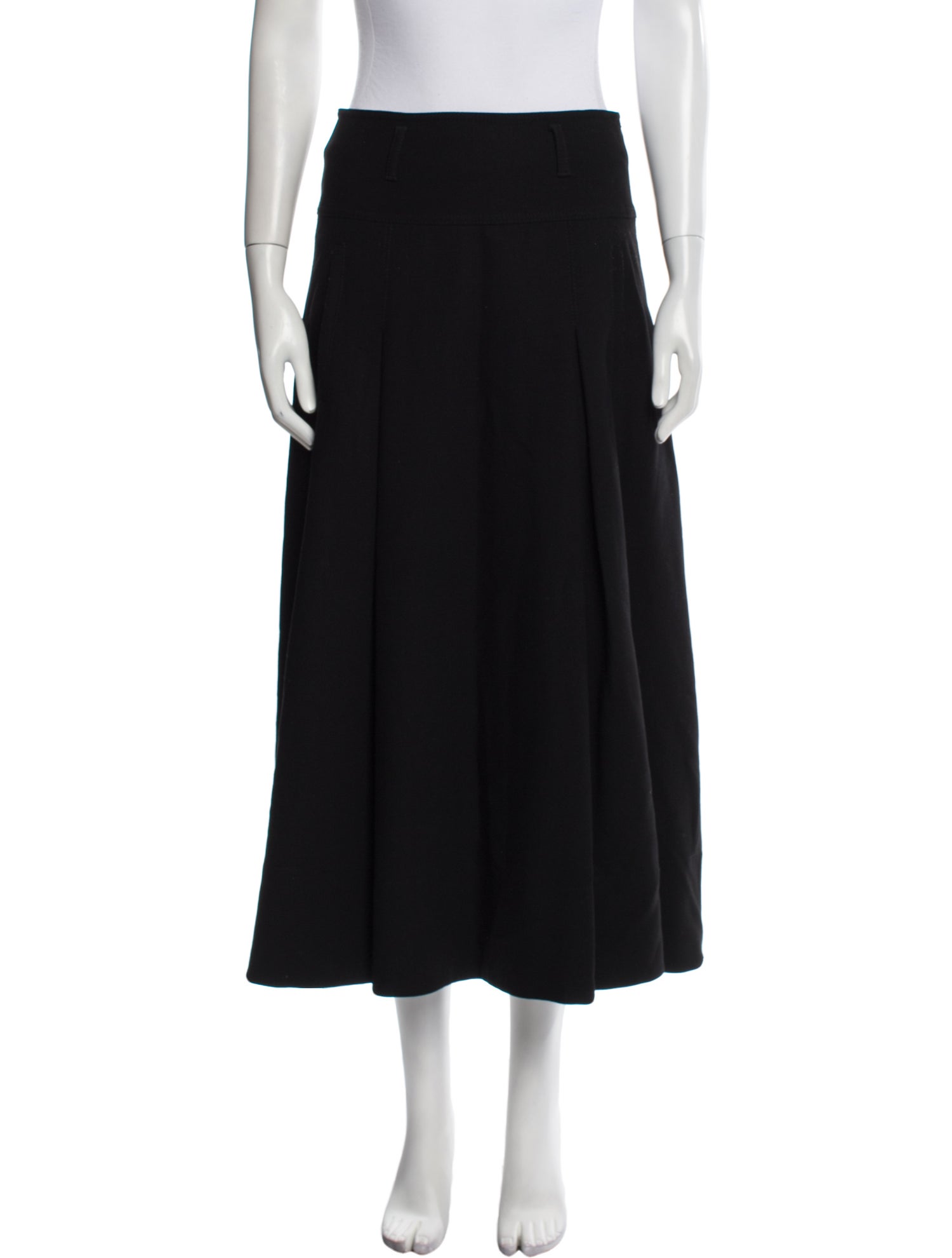 ME+EM Pleated Accents Midi Length Skirt