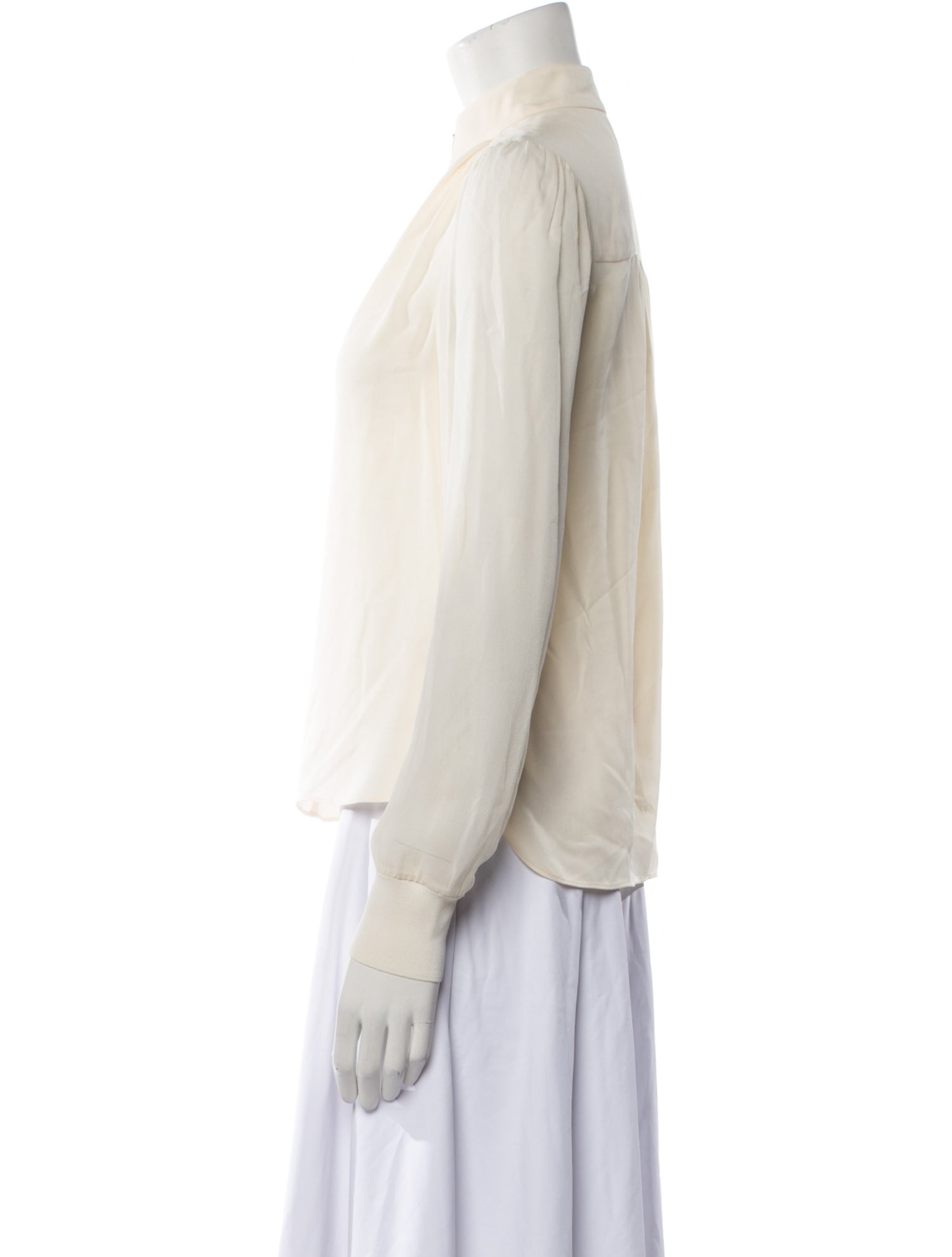 ME+EM Silk Mock Neck Blouse w/ Tags