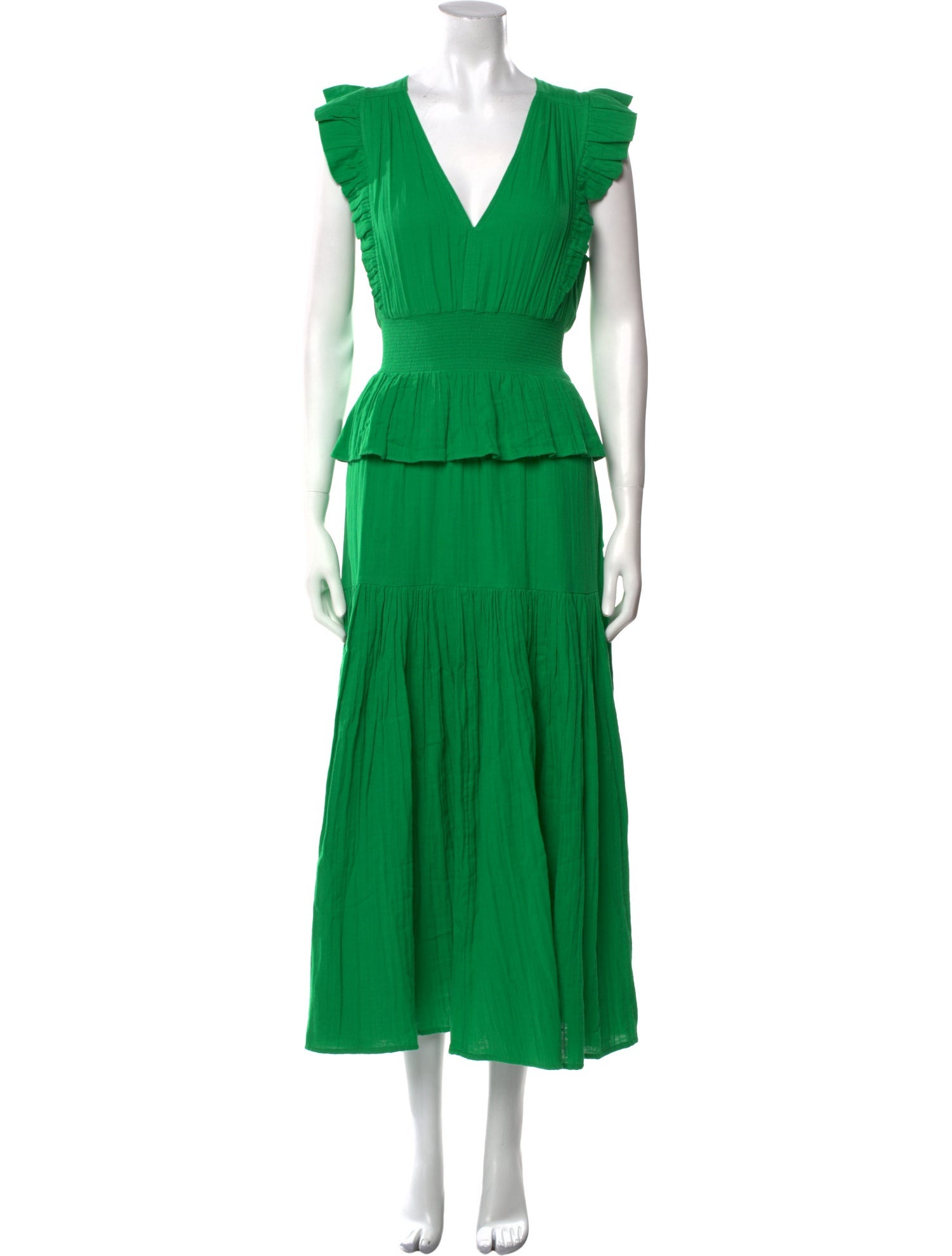 ME+EM V-Neck Midi Length Dress