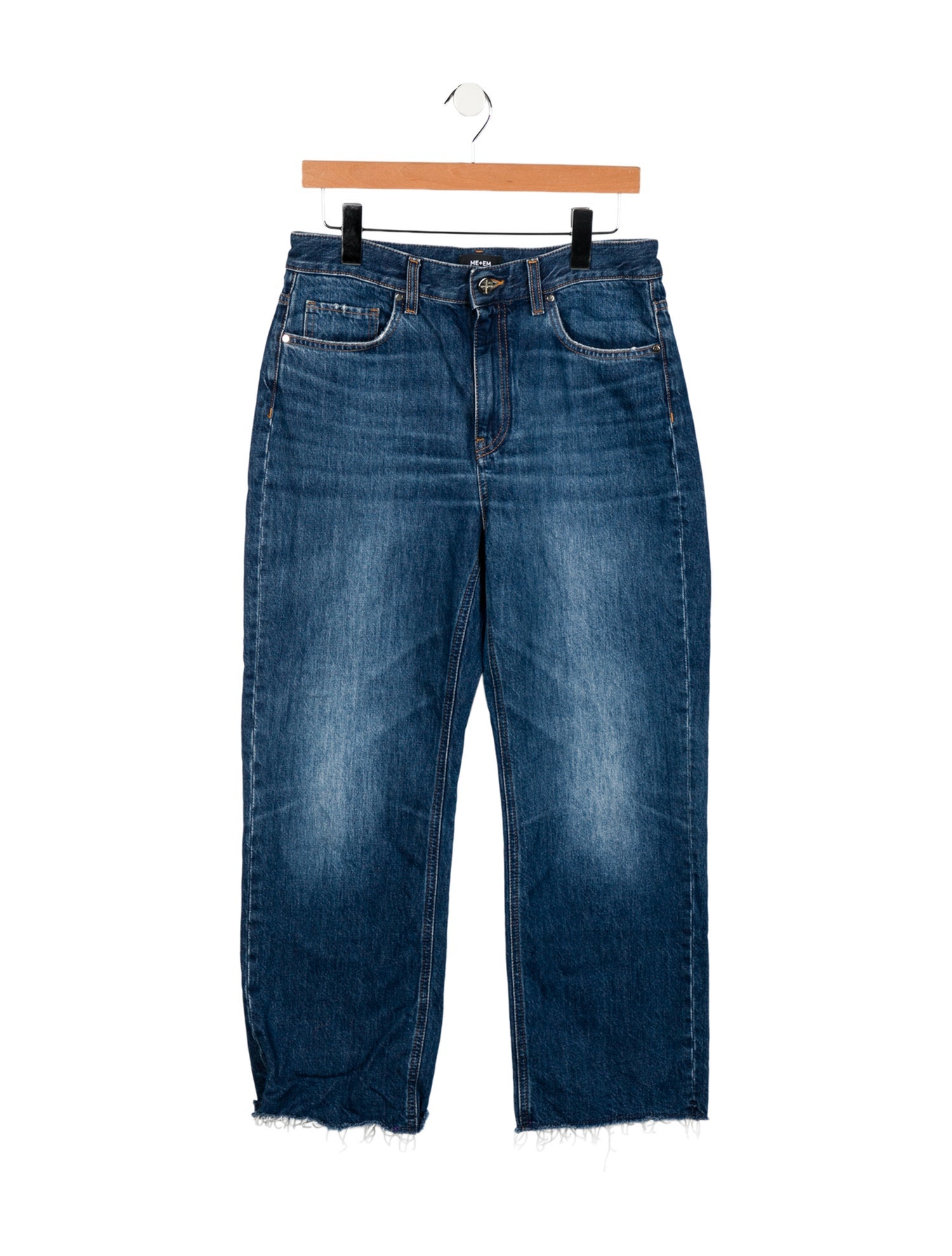 ME+EM Mid-Rise Straight Leg Jeans