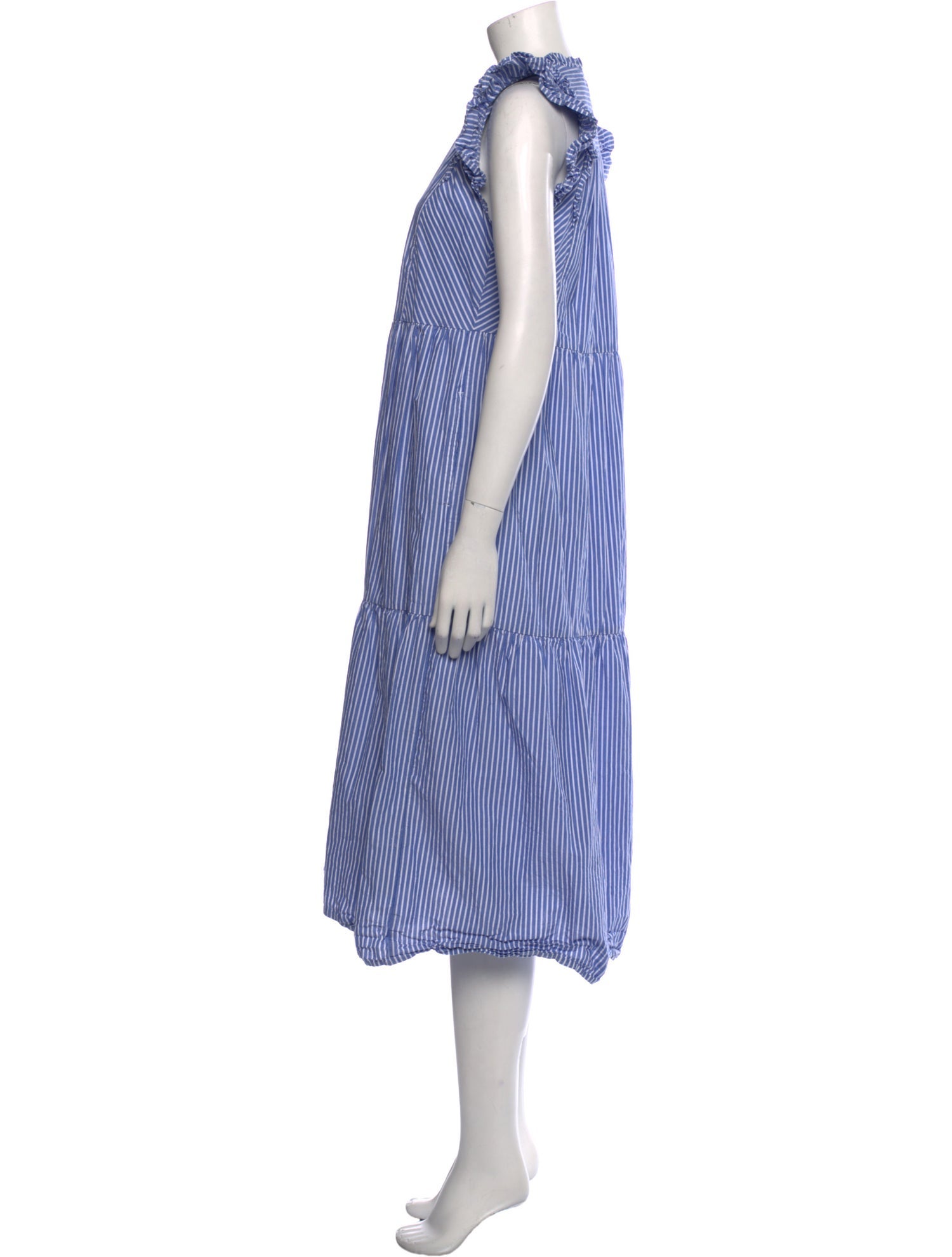 ME+EM Striped Midi Length Dress