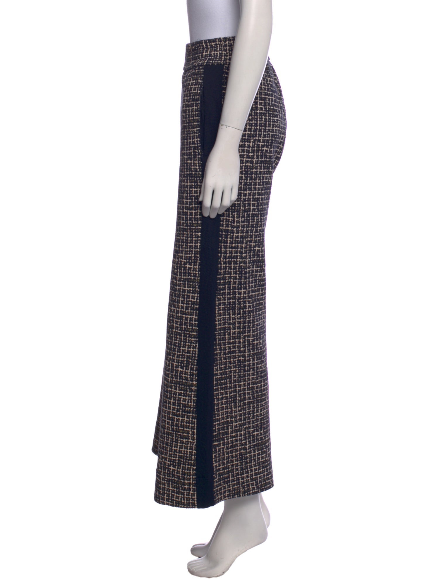 ME+EM Plaid Print Wide Leg Pants