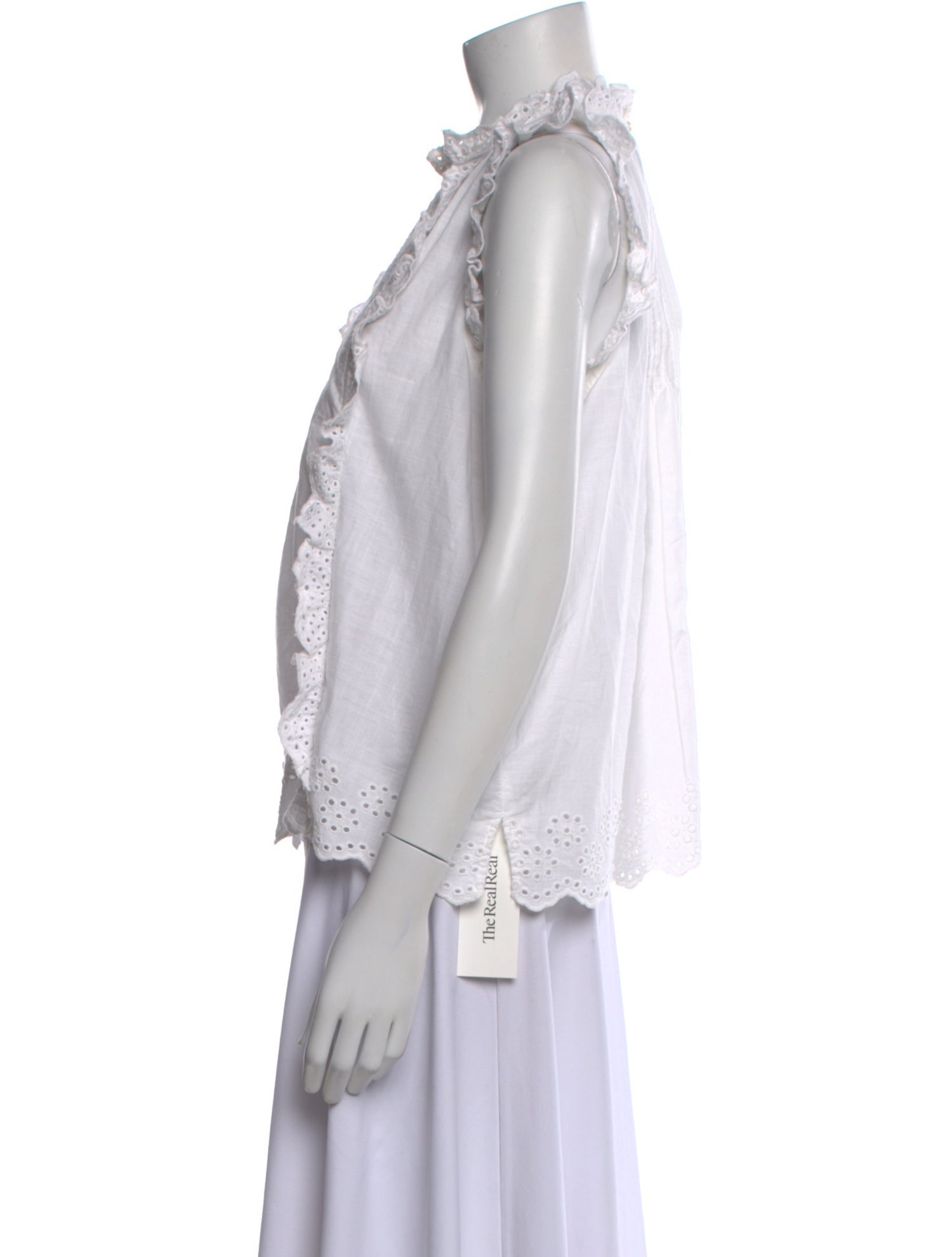 ME+EM Mock Neck Sleeveless Blouse