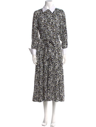 ME+EM Floral Print Long Dress