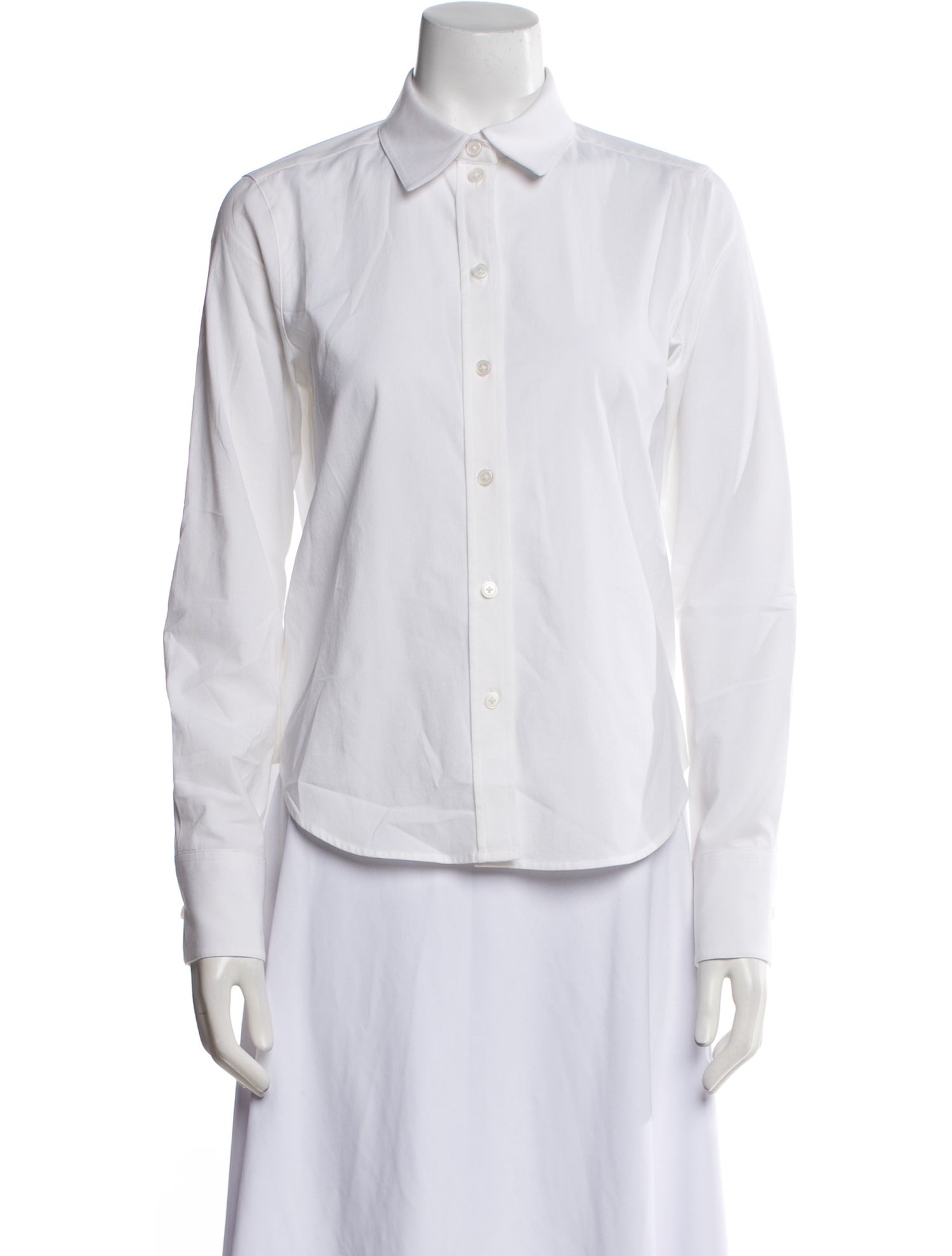 ME+EM Long Sleeve Button-Up Top