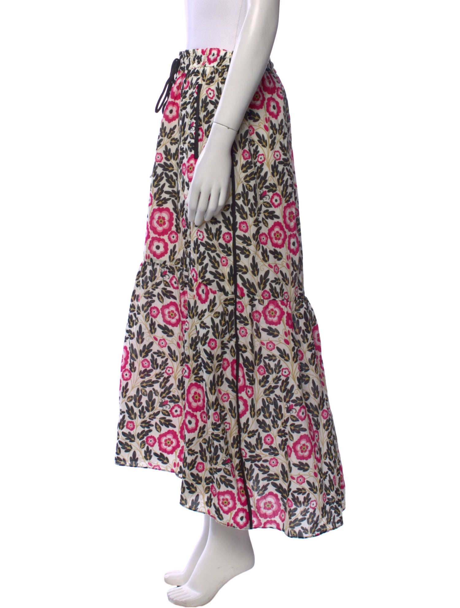 ME+EM Floral Print Long Skirt