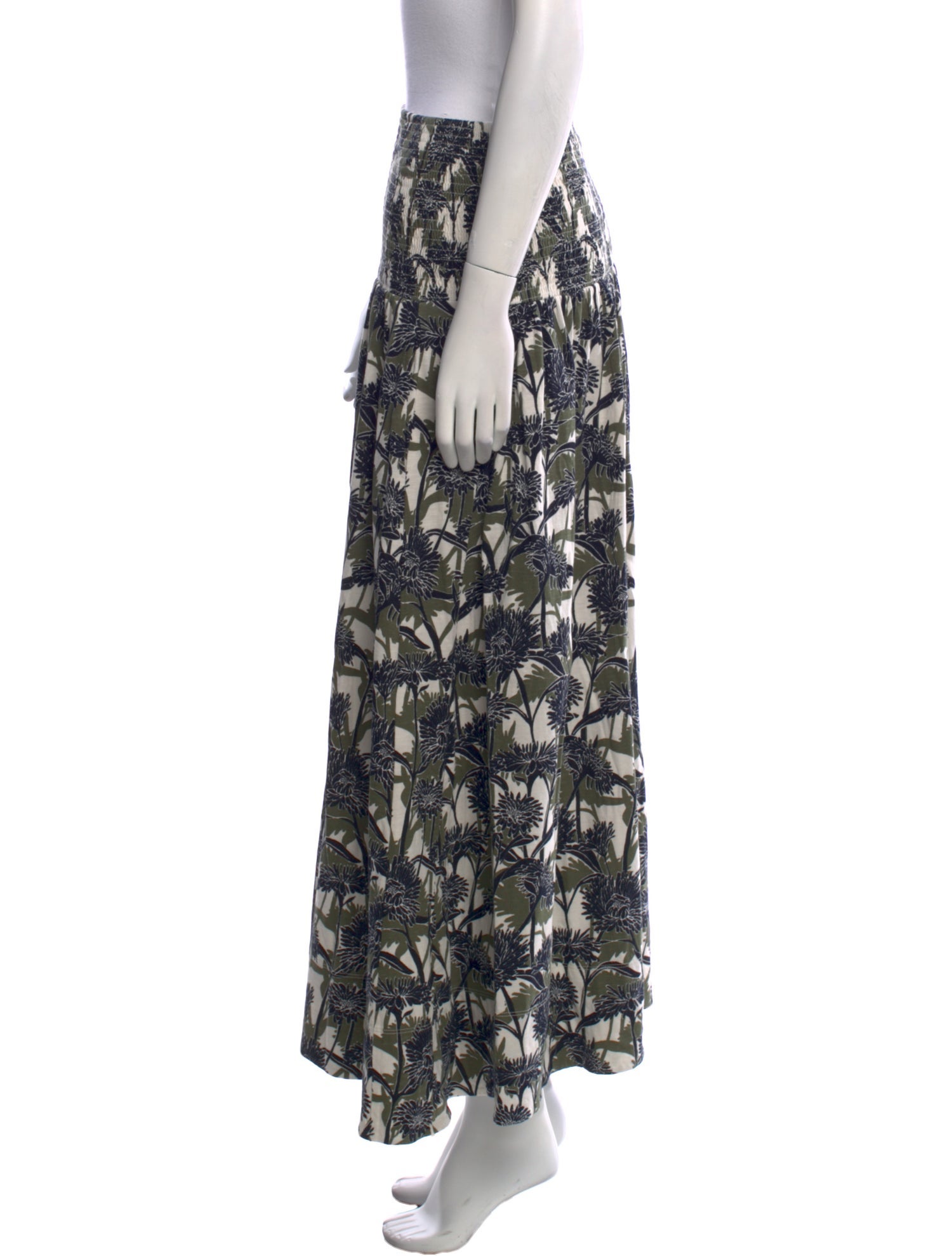 ME+EM Floral Print Midi Length Skirt