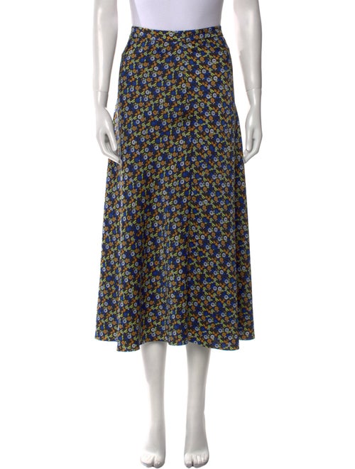 ME+EM Floral Print Midi Length Skirt