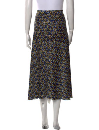 ME+EM Floral Print Midi Length Skirt