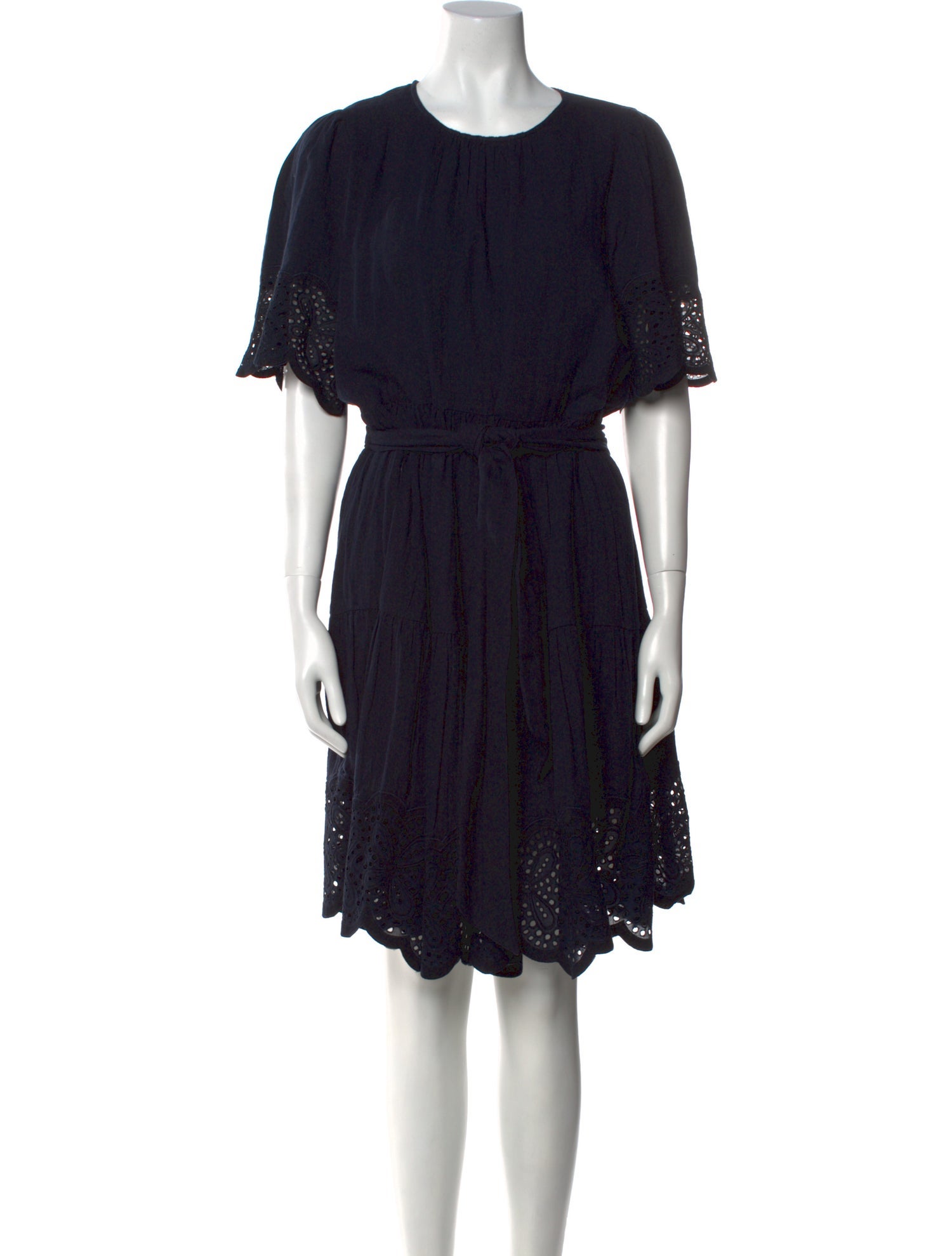 ME+EM Crew Neck Knee-Length Dress