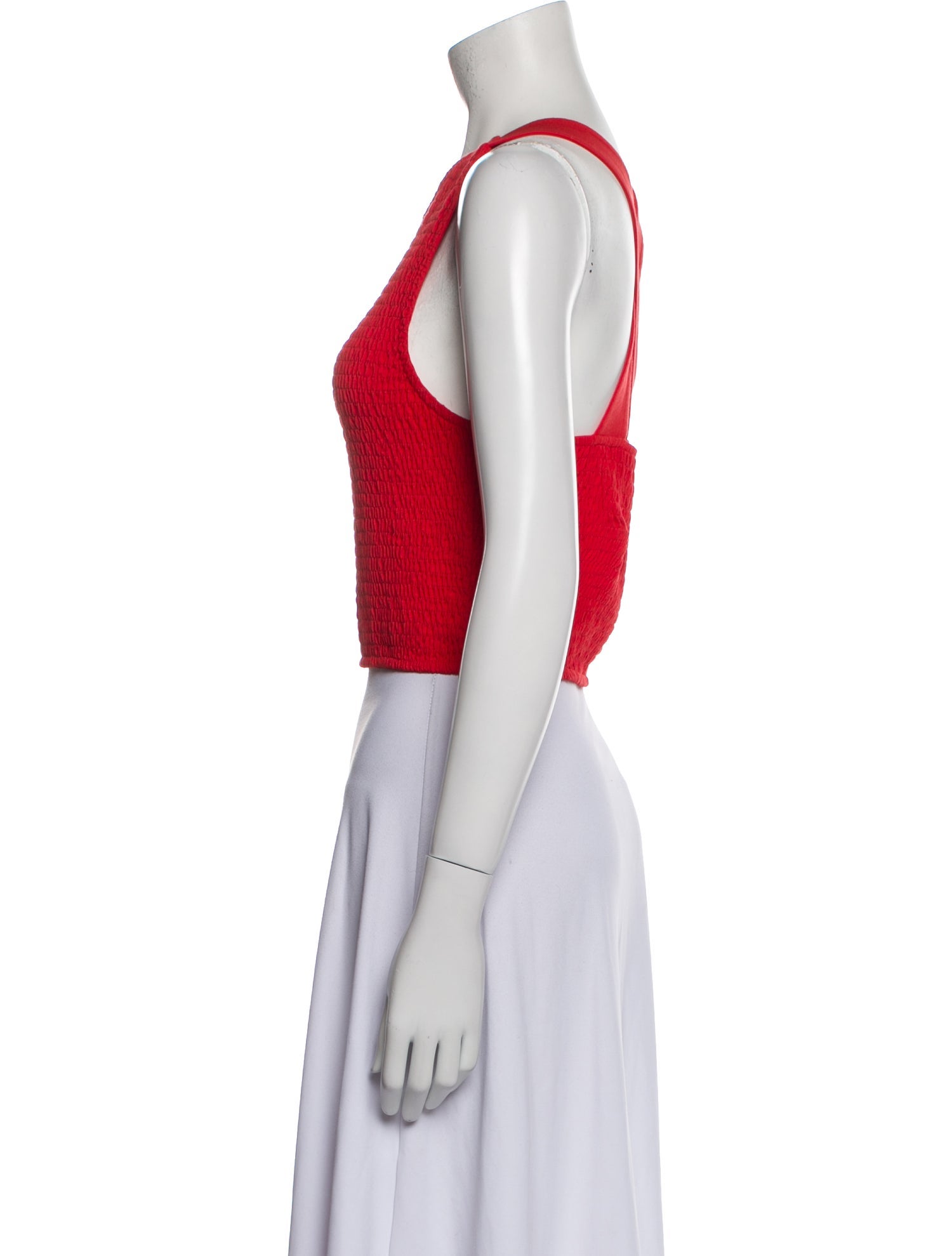 ME+EM Scoop Neck Sleeveless Crop Top