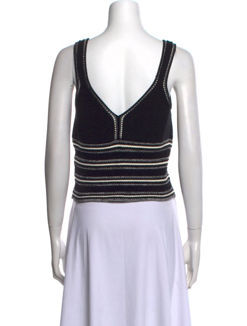 ME+EM Striped V-Neck Crop Top