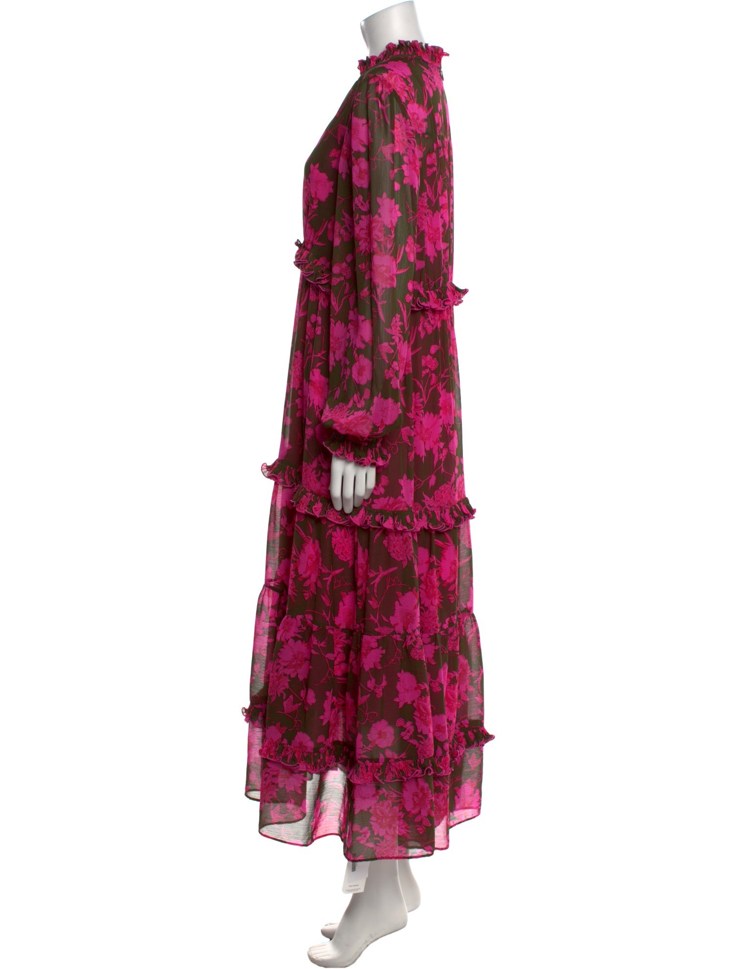 ME+EM Floral Print Long Dress