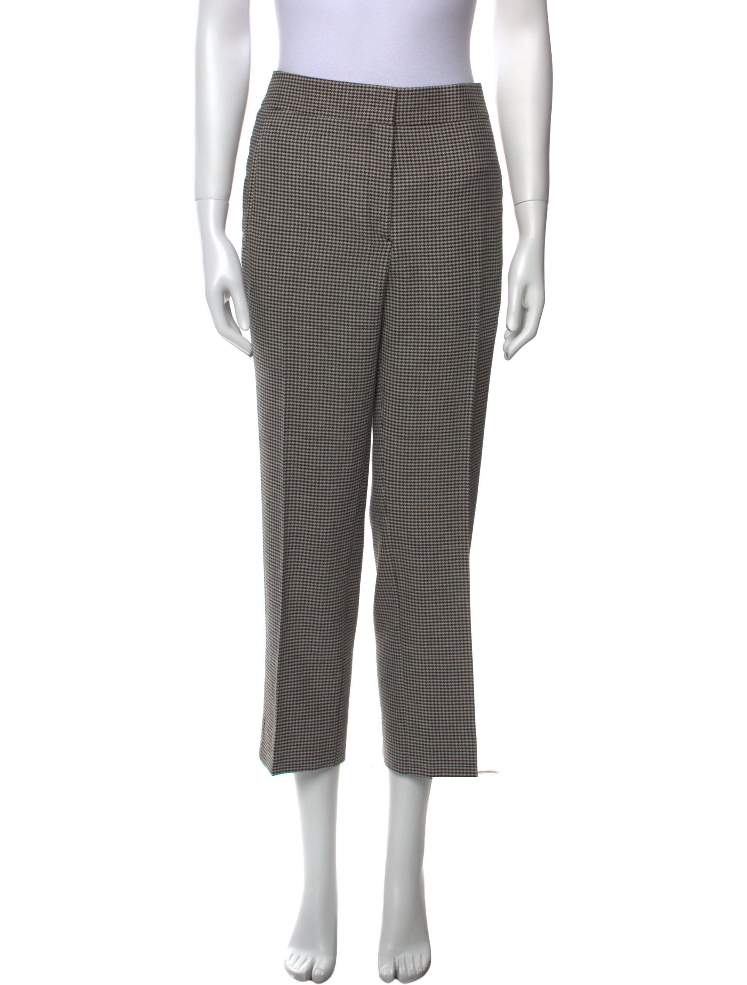 ME+EM Houndstooth Print Straight Leg Pants