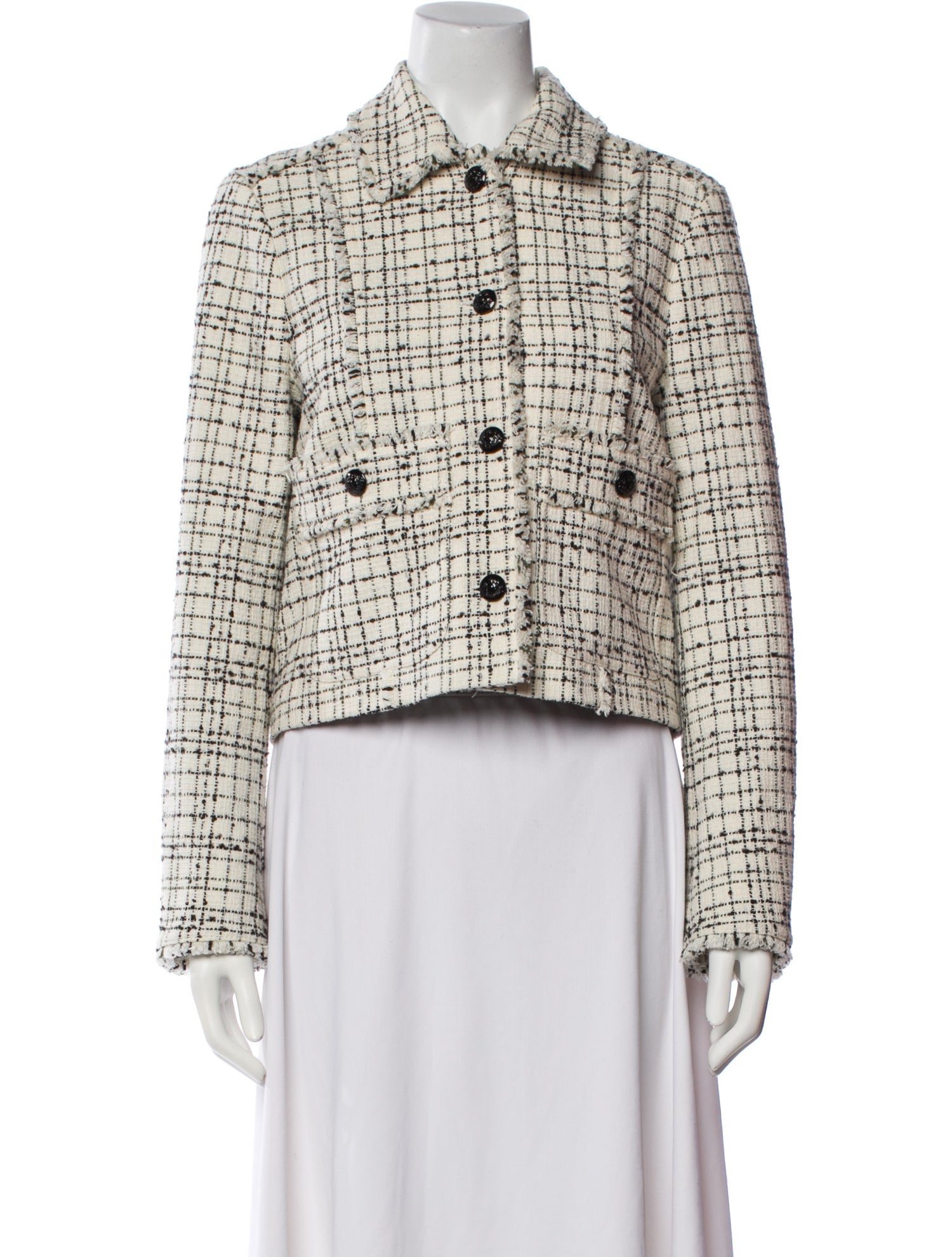 ME+EM Tweed Pattern Evening Jacket