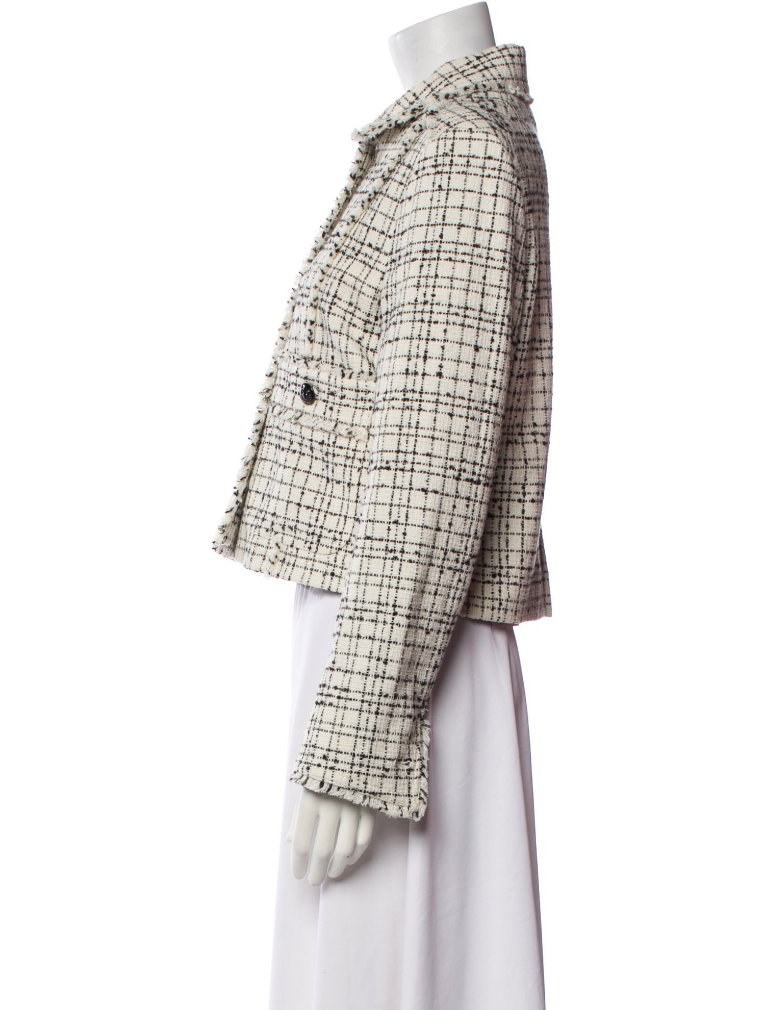 ME+EM Tweed Pattern Evening Jacket