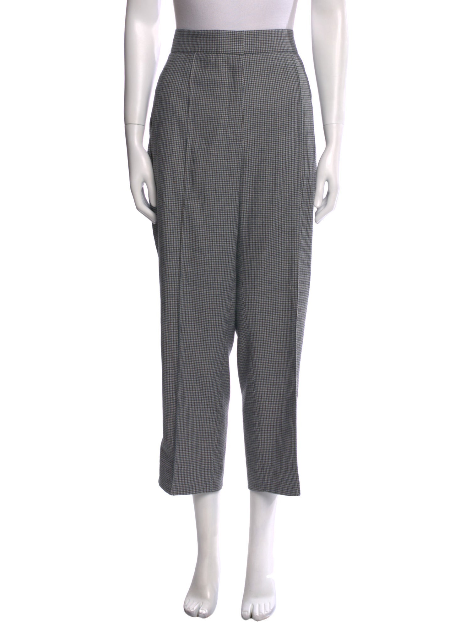 ME+EM Plaid Print Straight Leg Pants