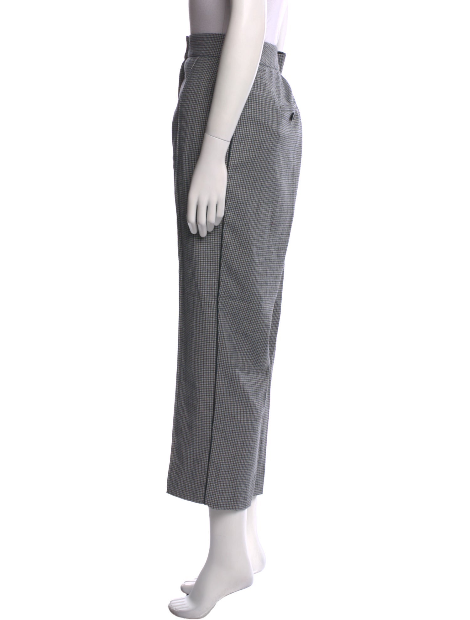 ME+EM Plaid Print Straight Leg Pants