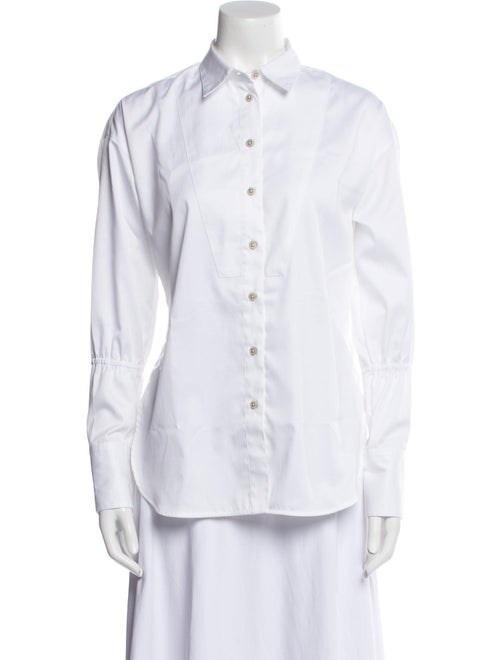 ME+EM Long Sleeve Button-Up Top