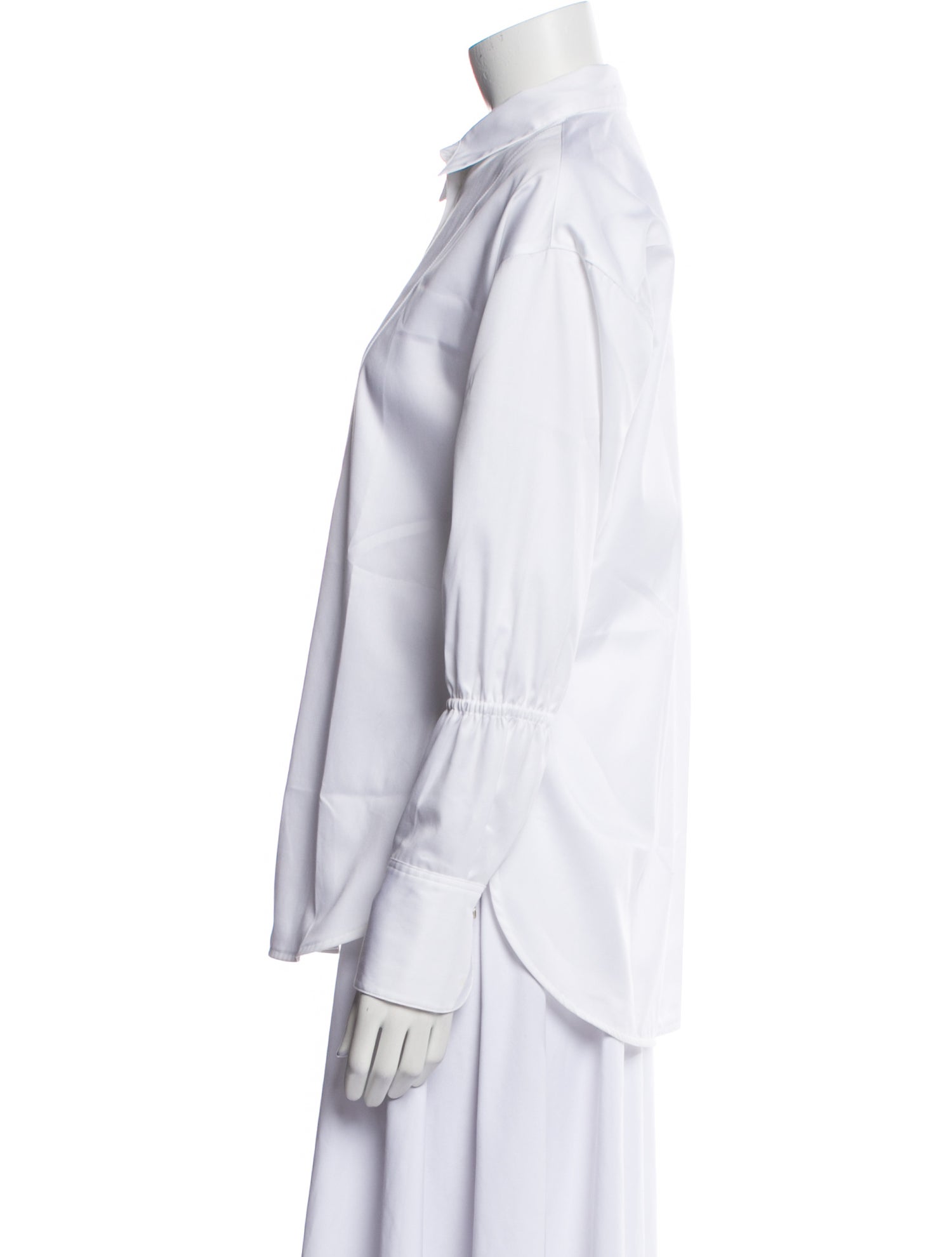 ME+EM Long Sleeve Button-Up Top