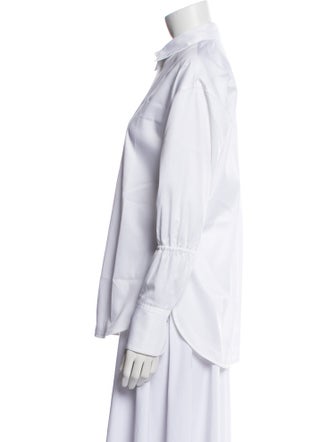 ME+EM Long Sleeve Button-Up Top