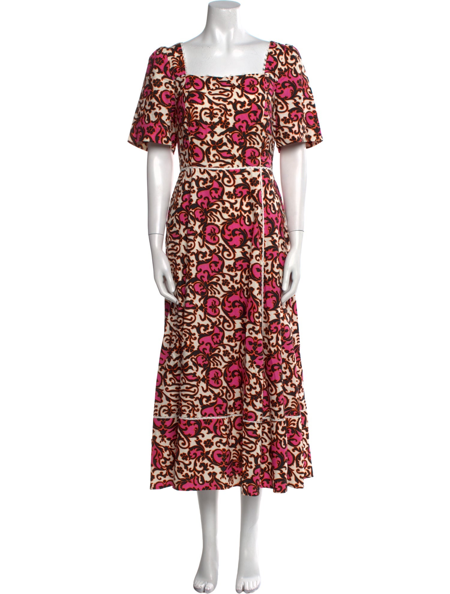 ME+EM Floral Print Long Dress