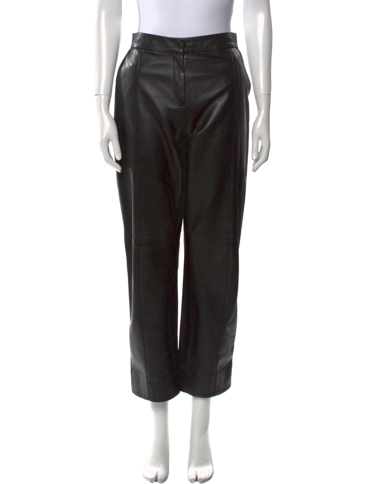 ME+EM Lamb Leather Straight Leg Pants