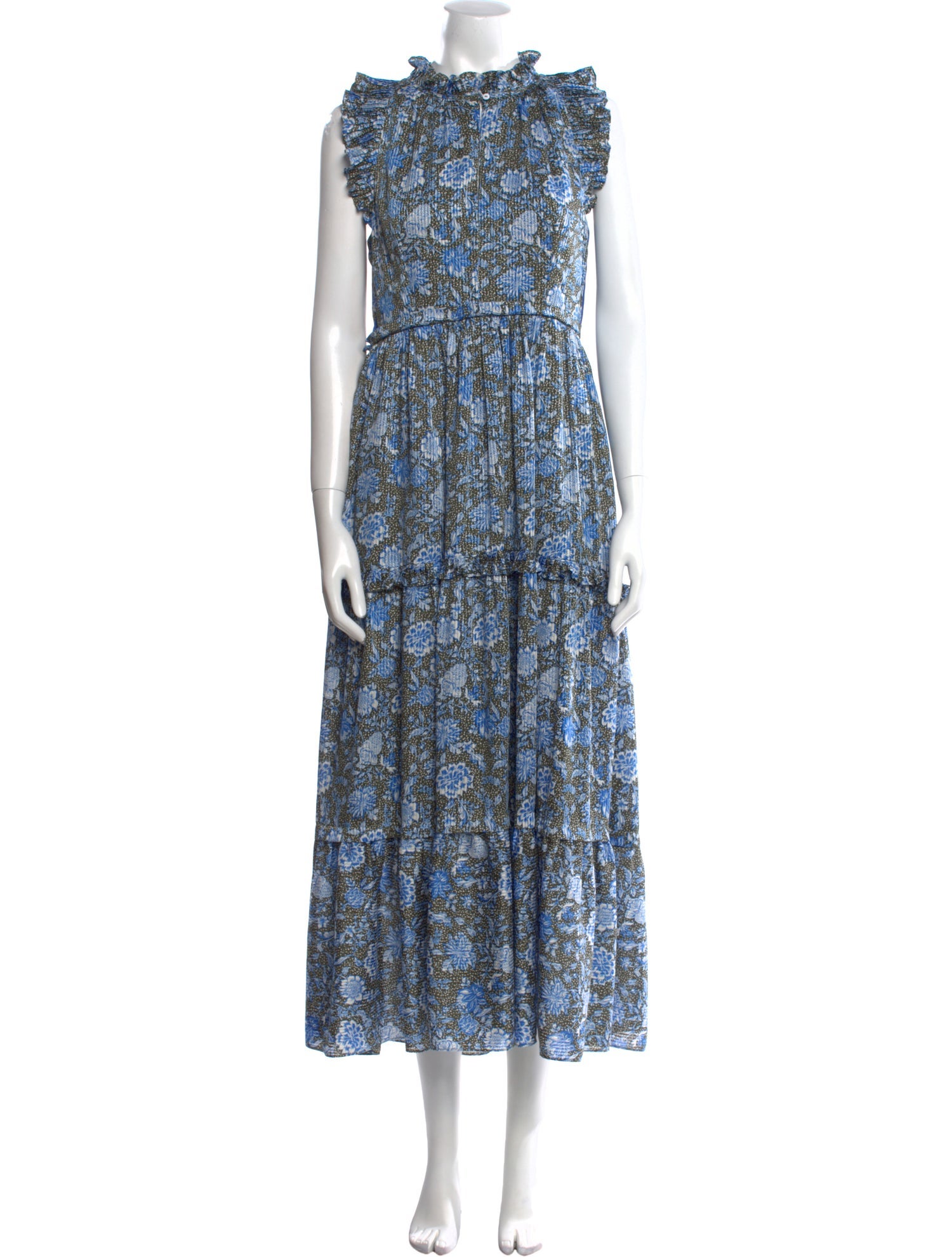 ME+EM Floral Print Long Dress