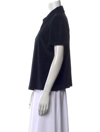 ME+EM Short Sleeve Button-Up Top